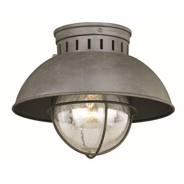 Perfecttwinkle 10 in. Harwich Outdoor Flush Mount; Textured Gray PE1238392